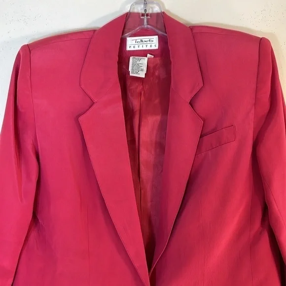 Vintage Talbots 4 Petite Pure Silk One Button Blazer. - Picture 3 of 9
